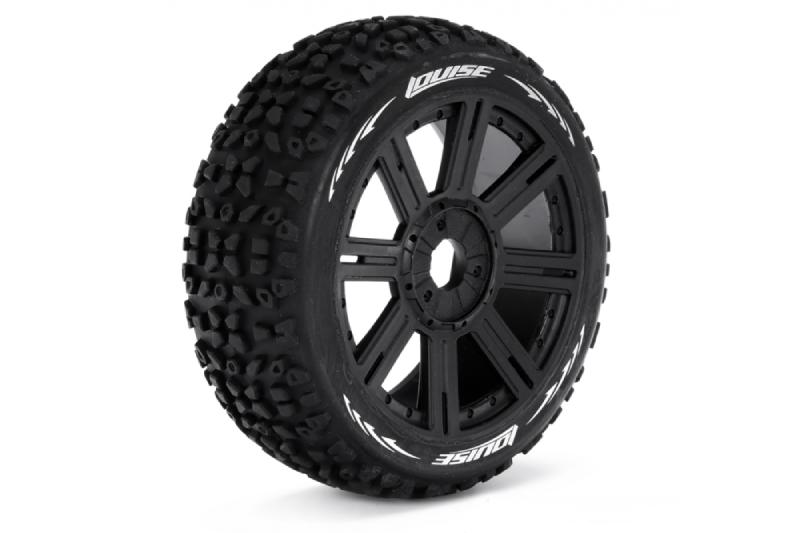 Louise B-MAZINGER 1/8 Buggy Sport Tires on Black Wheels